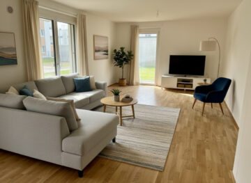 Beispiel-Einrichtung Wohnküche 1 (KI-generiert) - Wohntraum im Grünen