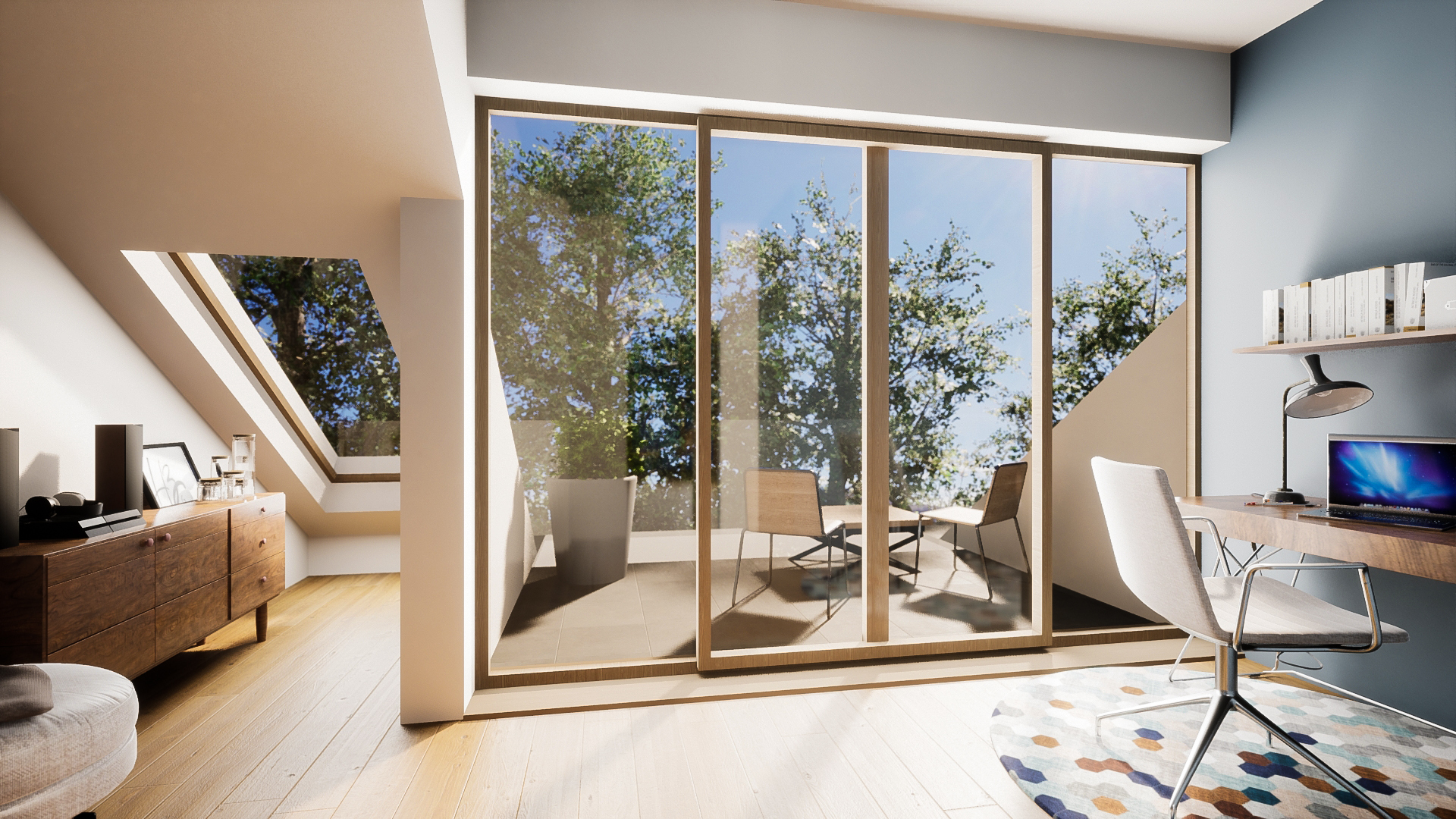 Luxuriöse Maisonette - Zimmer Dachgeschoss (Visualisierung)