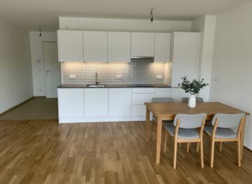 Beispiel-Einrichtung Wohnküche (KI-generiert) - Balkonglück