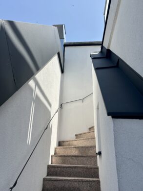 Aufgang Dachterrasse - Beeindruckender Praterblick